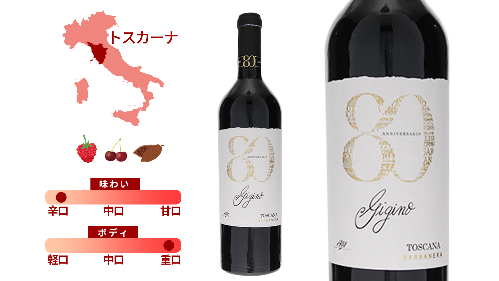 トスカーナの個性が光る 厳選コク旨フルボディ 3本セット