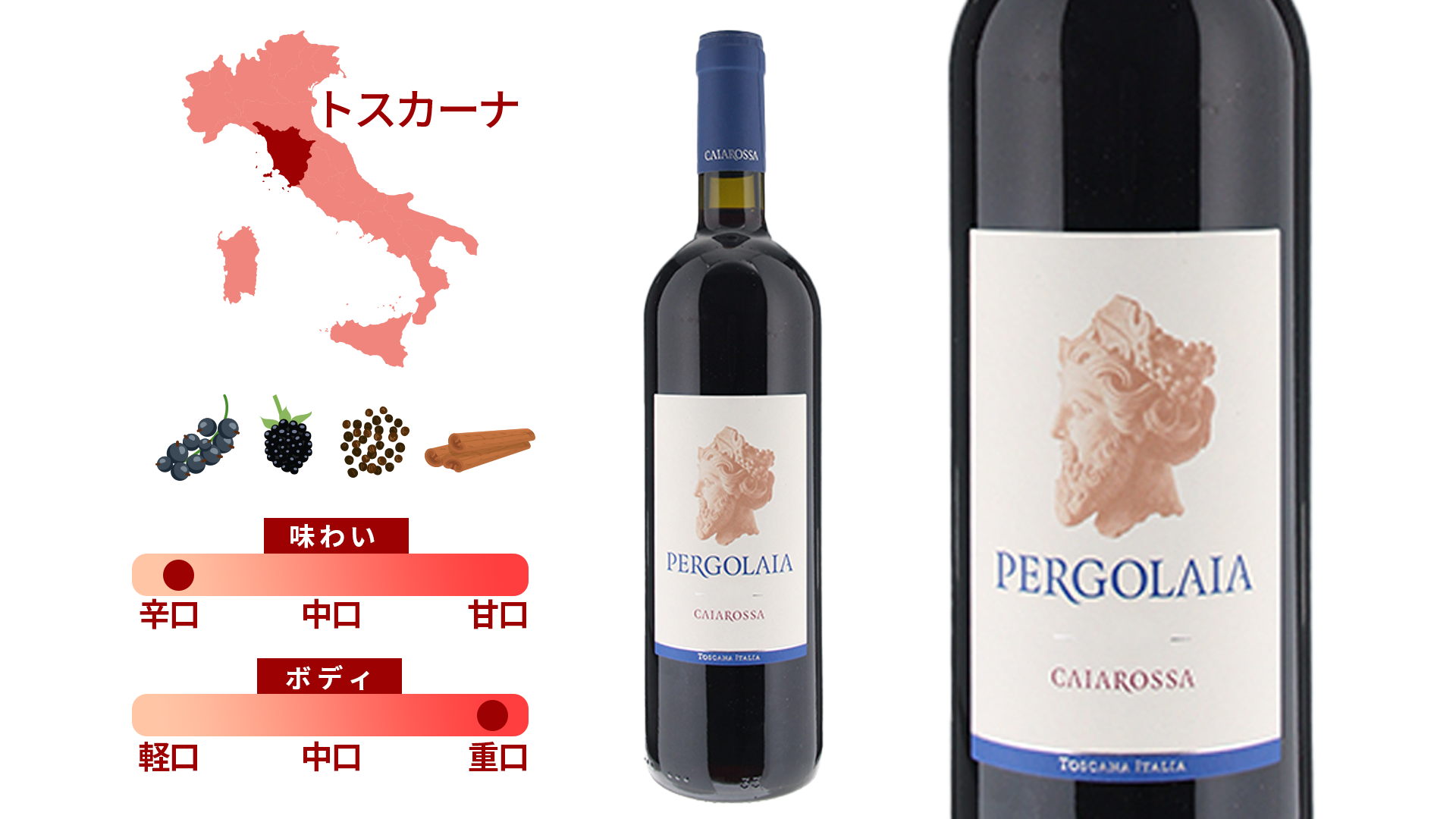 トスカーナの個性が光る 厳選コク旨フルボディ 3本セット