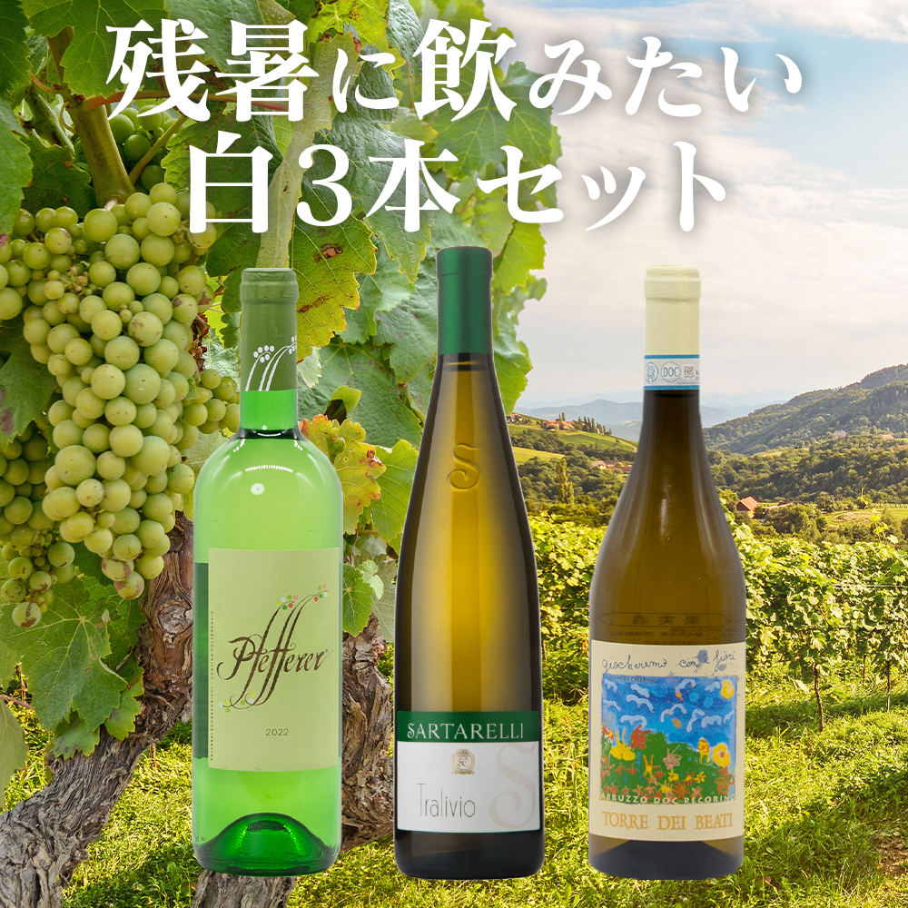 【白ワイン好きのあなたへ】季節の変わり目を心地よくつなぐ、個性際立つ3本セット
