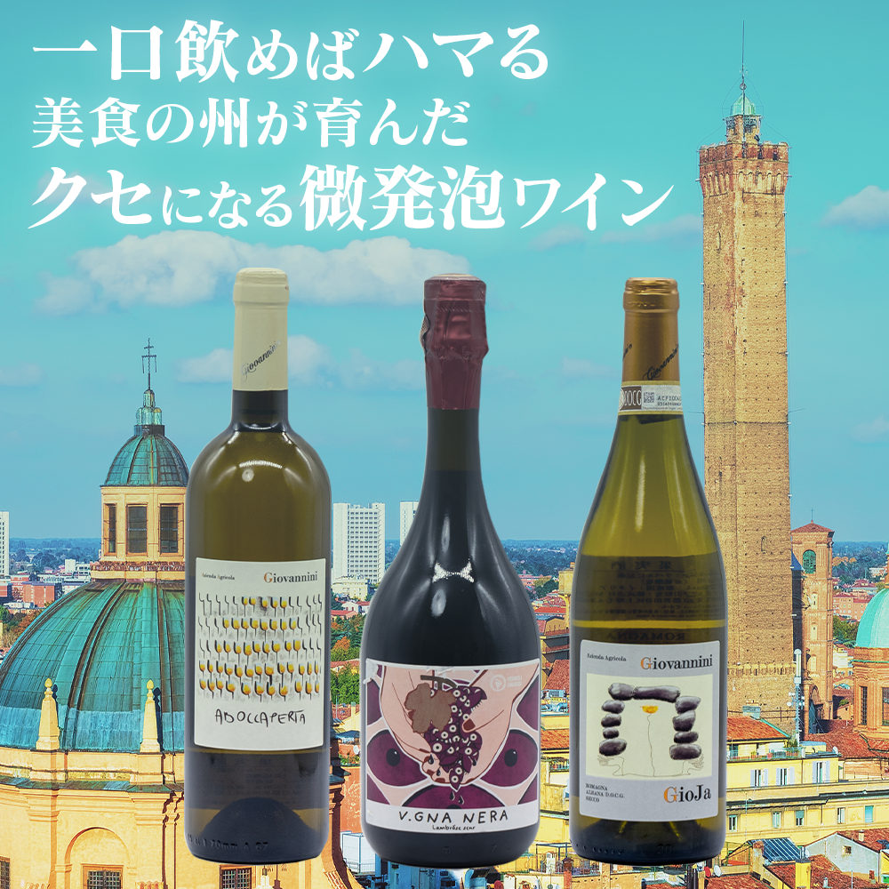 エミリア・ロマーニャ州を旅するワイン 3本セット（送料込）